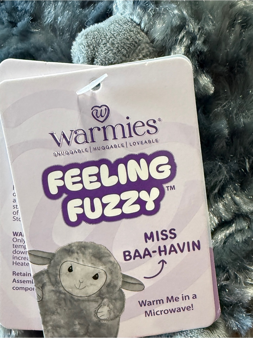 Sheep Warmies Stuffed Animal Feeling Fuzzy MISS BAA-HAVEN Lavender Scented NWT - Picture 2 of 10